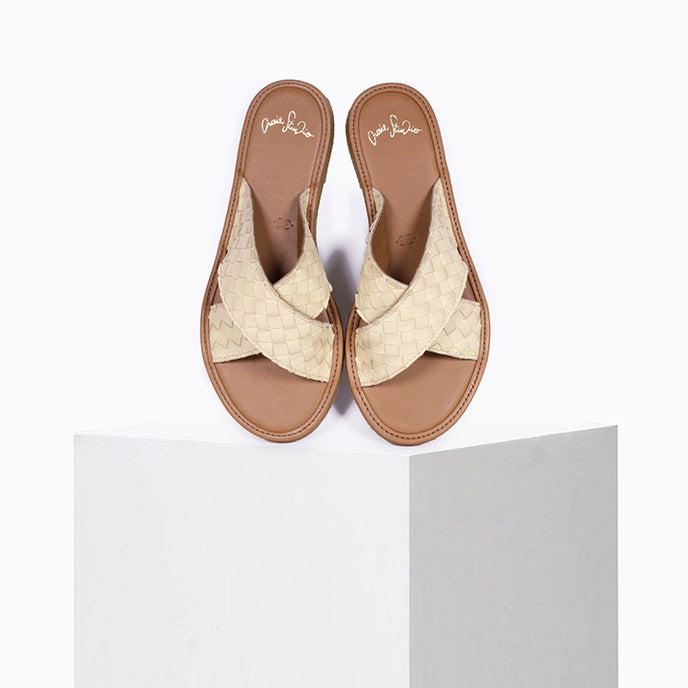 craie Sandales Infiniti Tressé Butter