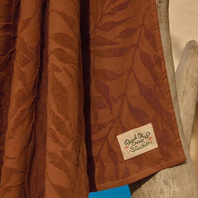 Craie Serviette Feuilles Fauve