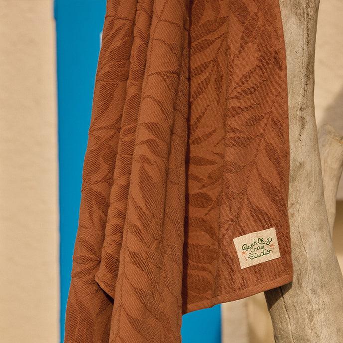 Craie Serviette Feuilles Fauve