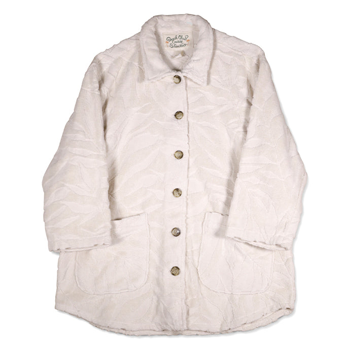 craie Veste Guada éponge Feuilles Ecru