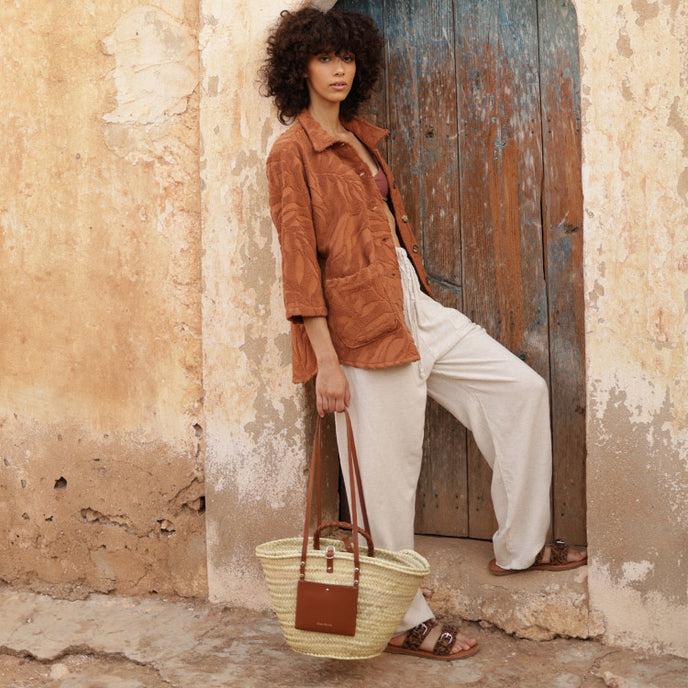 Craie Veste Guada éponge Feuilles Fauve