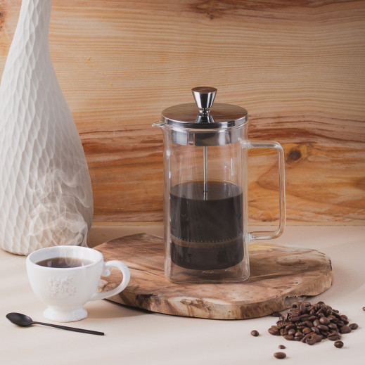 Cristel Cafetière à Piston Double Paroi Robusta Verre Transparent Cafetières