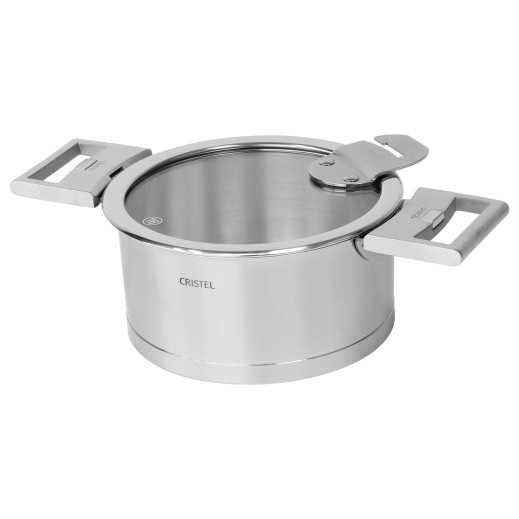 Cristel Casserole Inox Brossé à Poignée Amovible Strate