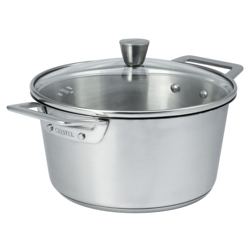 Cristel Faitout Inox Brossé Avec Couvercle 1826