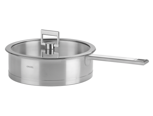 cristel Sauteuse inox avec couvercle plat Strate