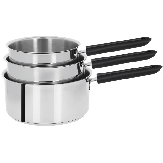 Cristel Set De 3 Casseroles Inox Inox Mutine