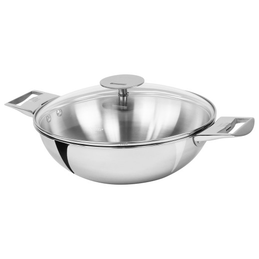 Cristel Wok Inox à Poignée Amovible Casteline