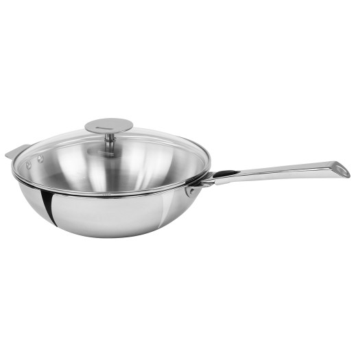 Cristel Wok Inox à Poignée Amovible Casteline
