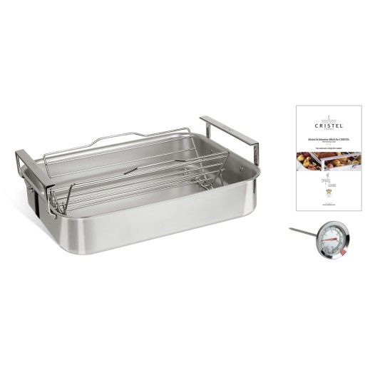 Cristel Plat à Four Inox 40 Cm - Avec Accessoires Compléments