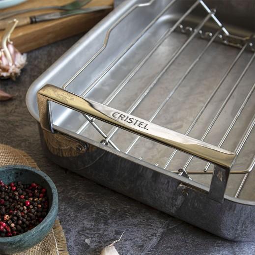 Cristel Plat à Four Inox 40 Cm - Avec Accessoires Compléments