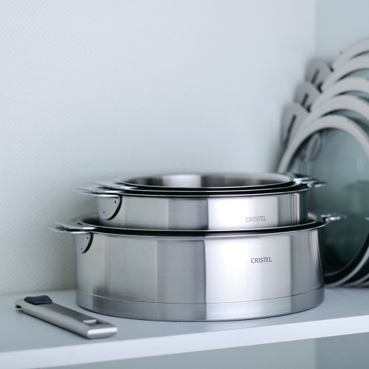 Cristel Sauteuse Inox Antiadhésive Exceliss+ Poignée Amovible Strate