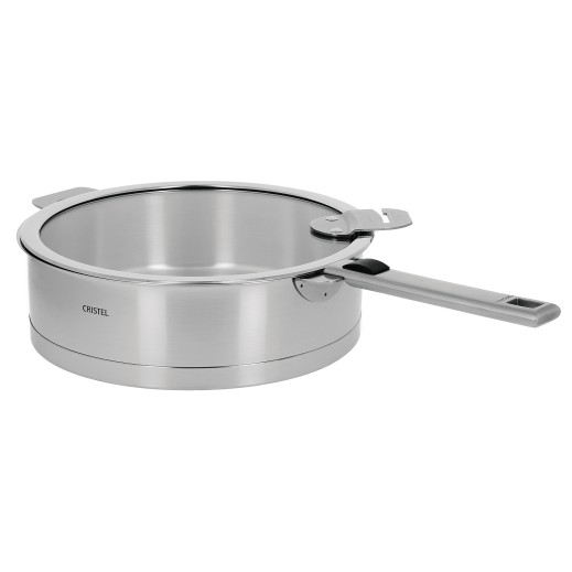 Cristel Sauteuse Inox Brossé à Poignée Amovible Strate