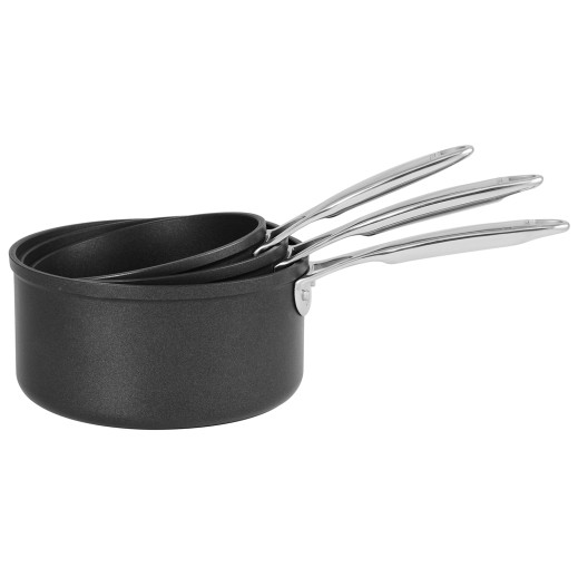 Cristel Série De 3 Casseroles Aluminium Noir Castel'Pro®