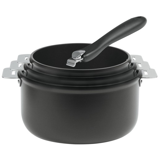cristel Série de 3 casseroles Cookway + 1 poignée amovible Noir Cookway®