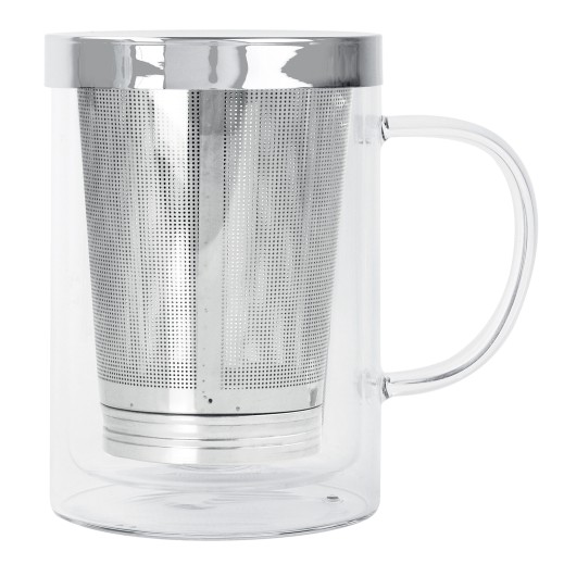 cristel Verbena - mug en verre double paroi avec filtre dévissable Verre transparent Théières