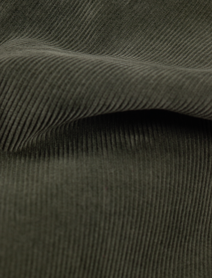 Cuisse De Grenouille CHARLES - Pantalons 5 Poches Velour Vert Kaki
