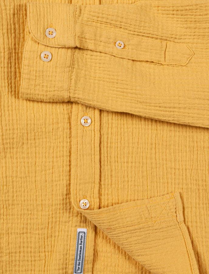 Cuisse De Grenouille CHEMISE BUTTON DOWN EN GAZE DE COTON MOUTARDE