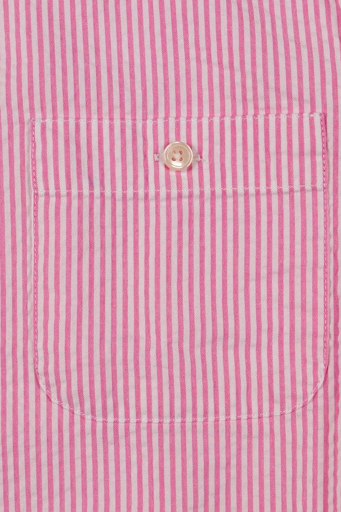 Cuisse De Grenouille CHEMISE SEVERIN SEERSUCKER RAYÉE ROSE BLANC