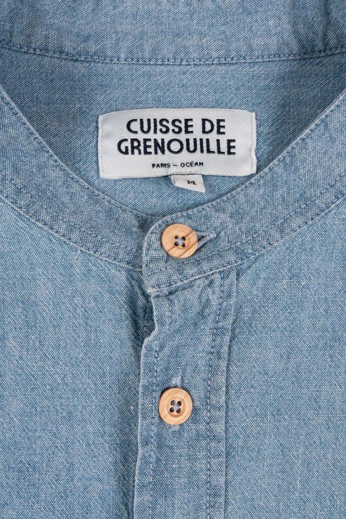 Cuisse De Grenouille CHEMISE COL MAO EN CHAMBRAY