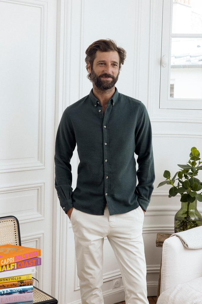 cuisse de grenouille CHEMISE MASSIMO VERT