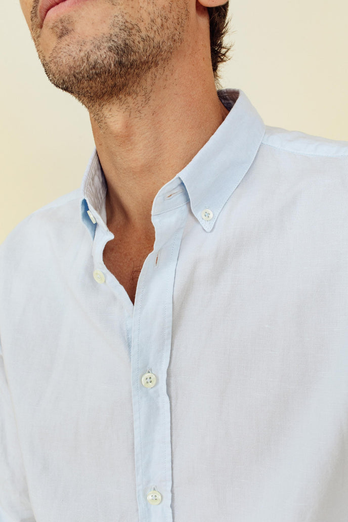 Cuisse De Grenouille CHEMISE NICOLAS BLEU CIEL
