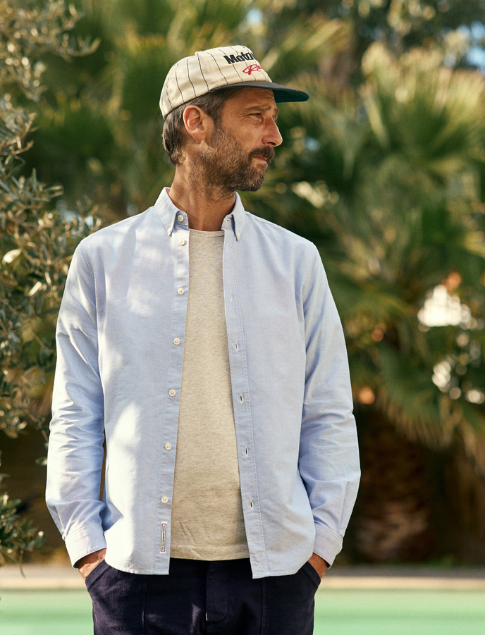 cuisse de grenouille CHEMISE OXFORD BLEU CIEL