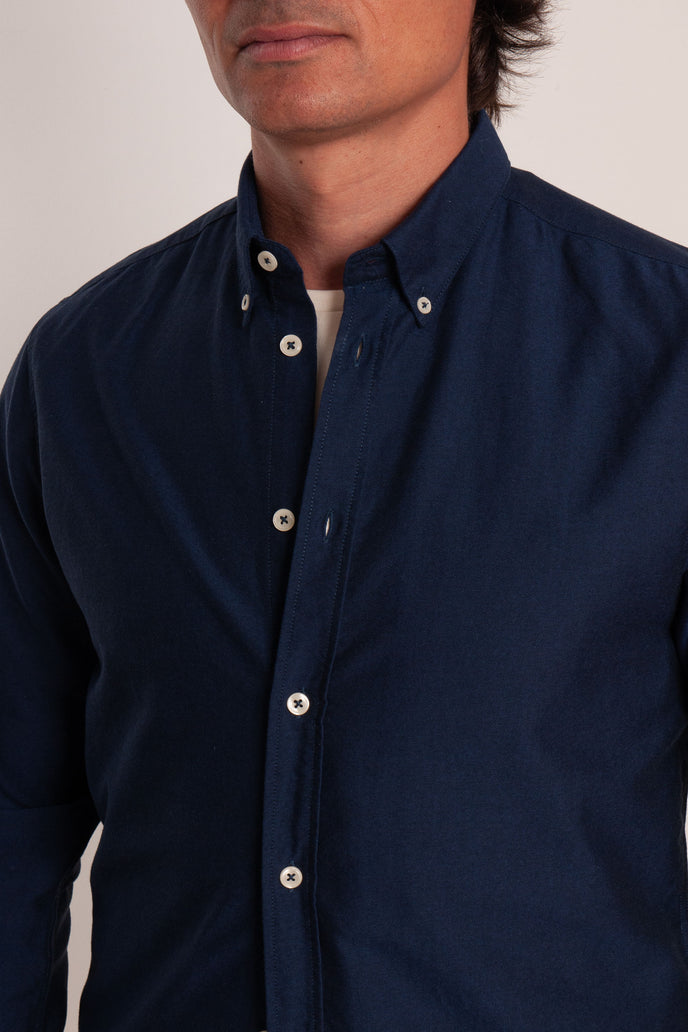 Cuisse De Grenouille CHEMISE OXFORD BLEU MARINE