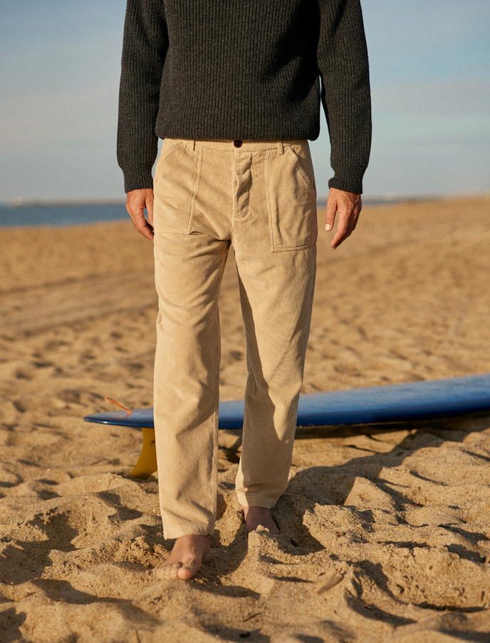 Cuisse De Grenouille FATIGUE PANT VELOURS BEIGE