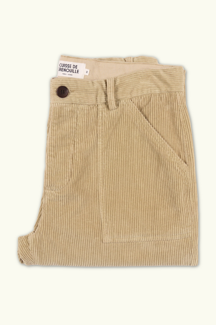 Cuisse De Grenouille FATIGUE PANT VELOURS BEIGE