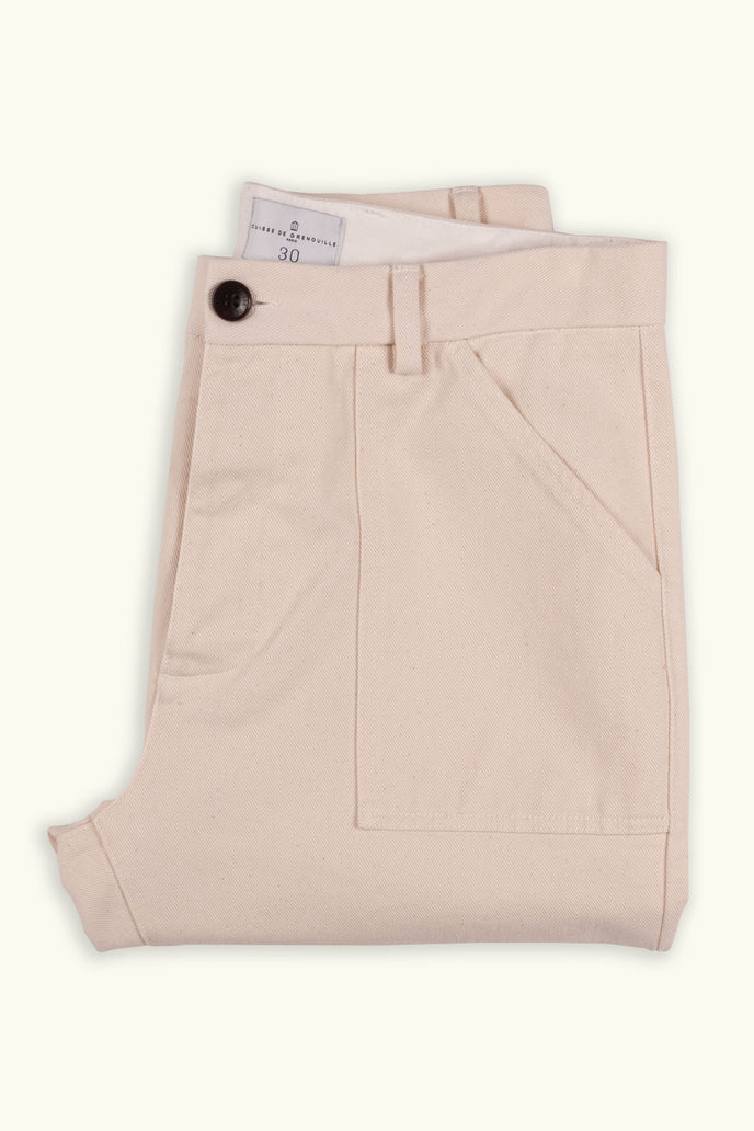 Cuisse De Grenouille PANTALON FATIGUE - PANT ECRU