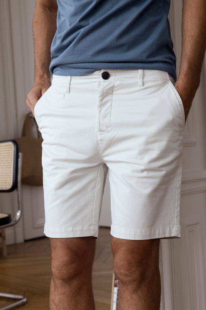 Cuisse De Grenouille SHORT CHINO BLANC