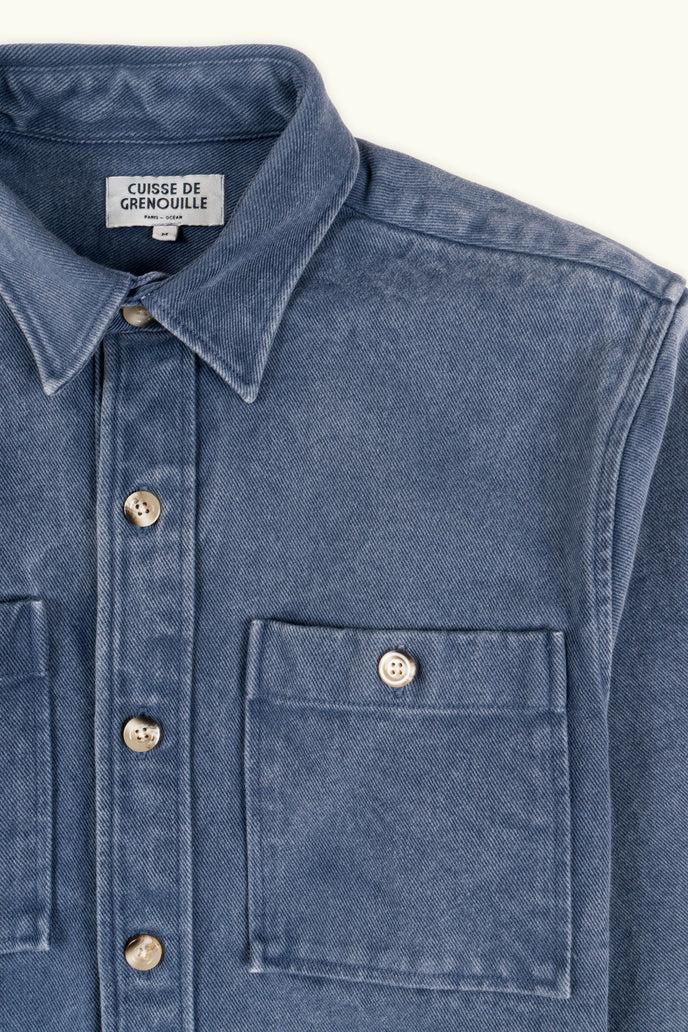 Cuisse De Grenouille SURCHEMISE TWILL BLEU DÉLAVÉ