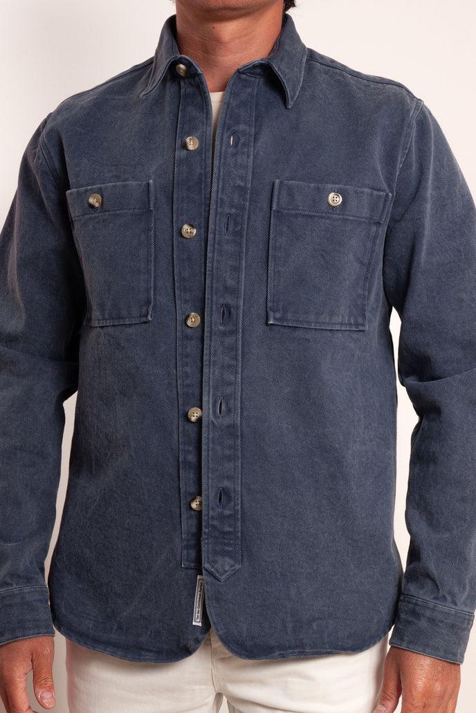 Cuisse De Grenouille SURCHEMISE TWILL BLEU DÉLAVÉ