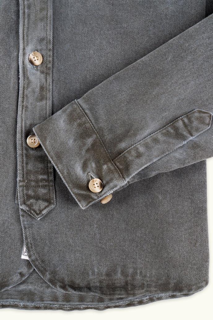 Cuisse De Grenouille SURCHEMISE TWILL GRIS DÉLAVÉ