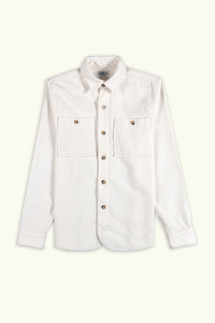 cuisse de grenouille SURCHEMISE VELOURS BLANC