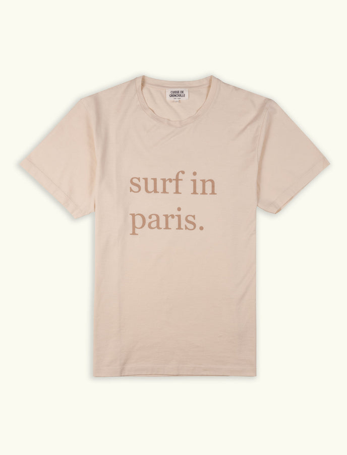 cuisse de grenouille TEE-SHIRT SURF IN PARIS ECRU