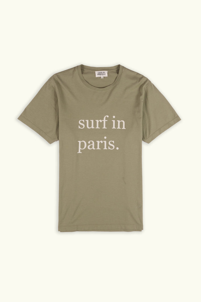 Cuisse De Grenouille TEE-SHIRT SURF IN PARIS KAKI