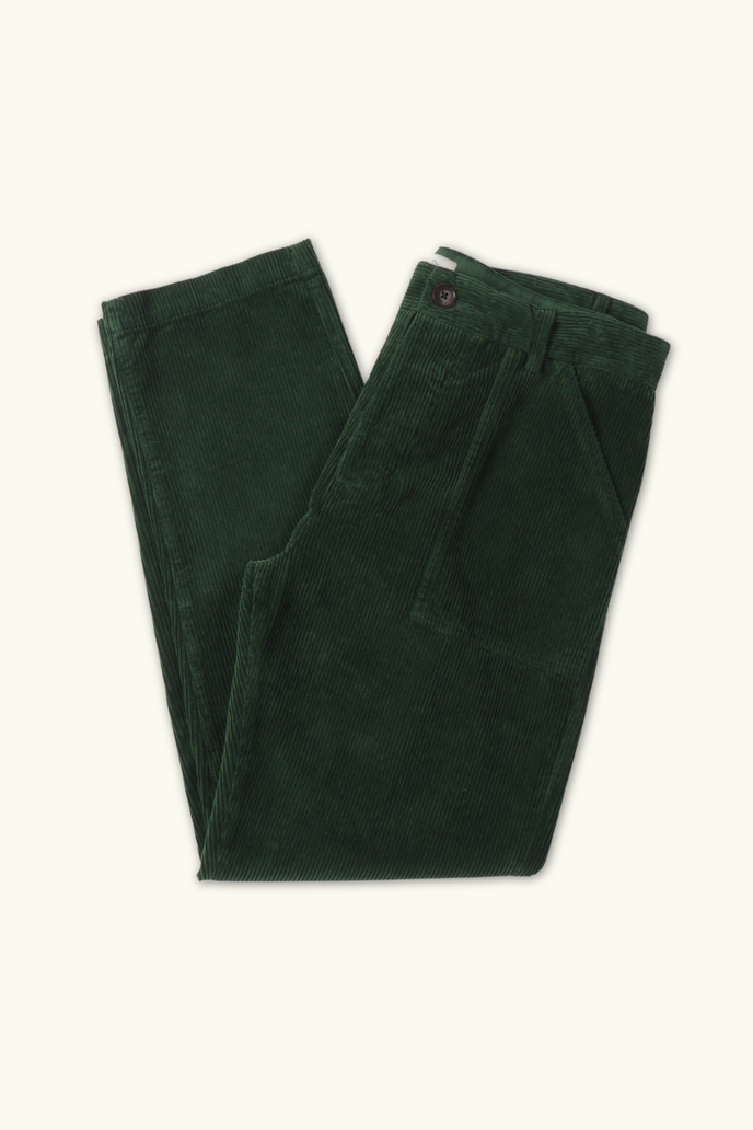 Cuisse De Grenouille FATIGUE PANT VELOURS VERT SAPIN