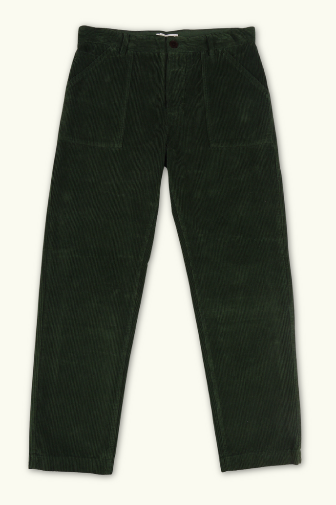 Cuisse De Grenouille FATIGUE PANT VELOURS VERT SAPIN