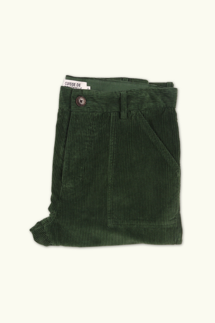 Cuisse De Grenouille FATIGUE PANT VELOURS VERT SAPIN