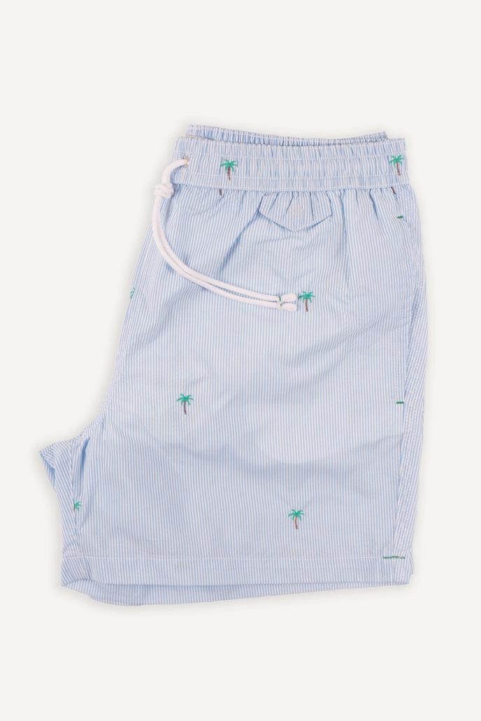 cuisse de grenouille MAILLOT DE BAIN BLEU-BLANC BRODÉ