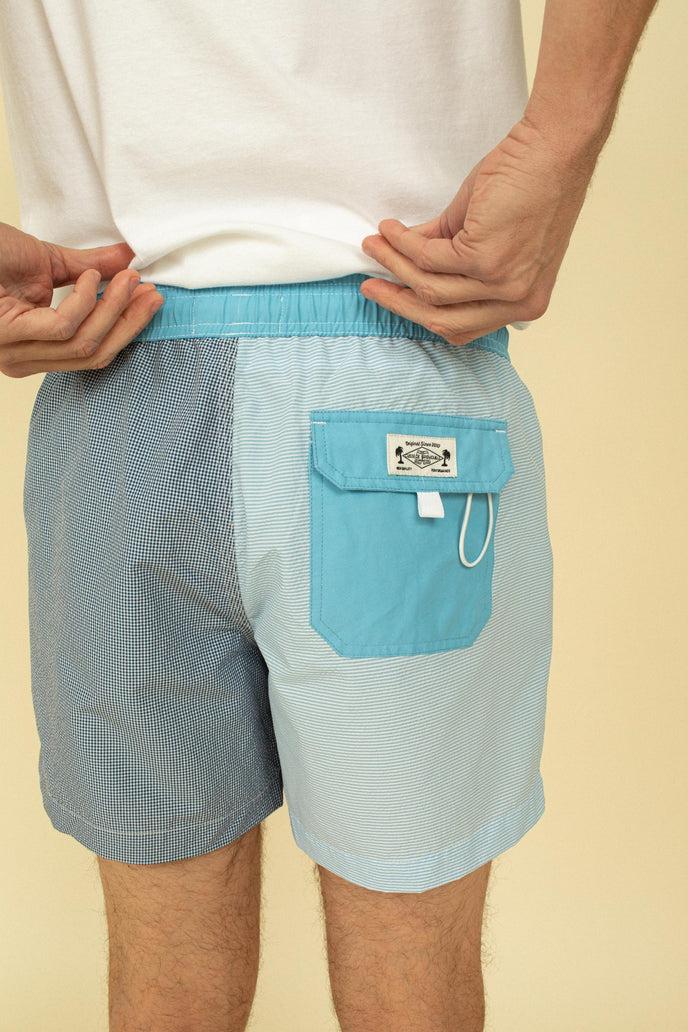 Cuisse De Grenouille MAILLOT INDIEN BLEU CIEL - BLANC