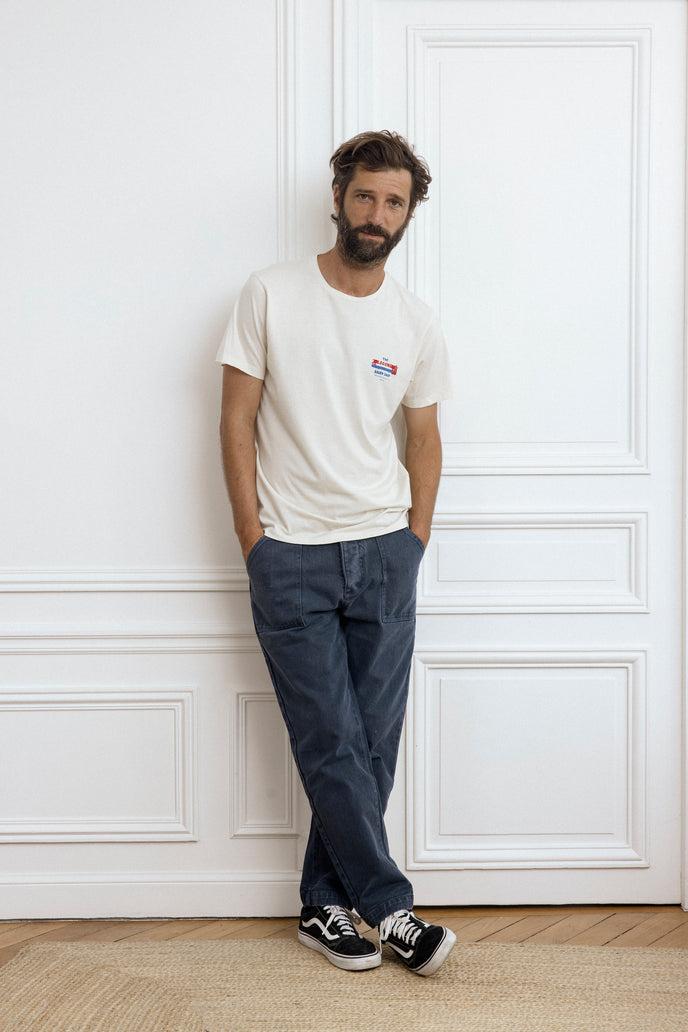 Cuisse De Grenouille PANTALON FATIGUE - PANT BLEU DÉLAVÉ