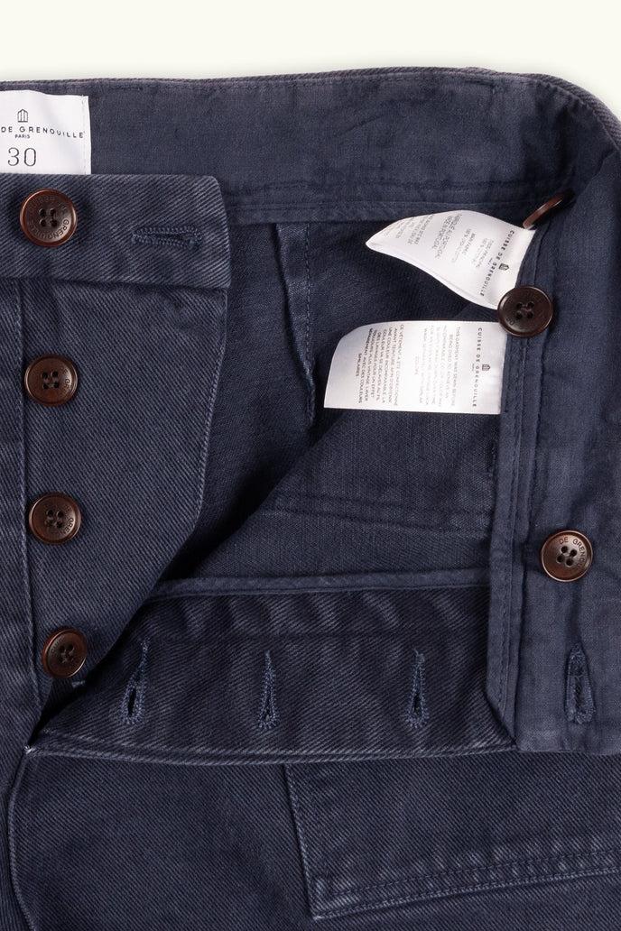 Cuisse De Grenouille PANTALON FATIGUE - PANT BLEU DÉLAVÉ