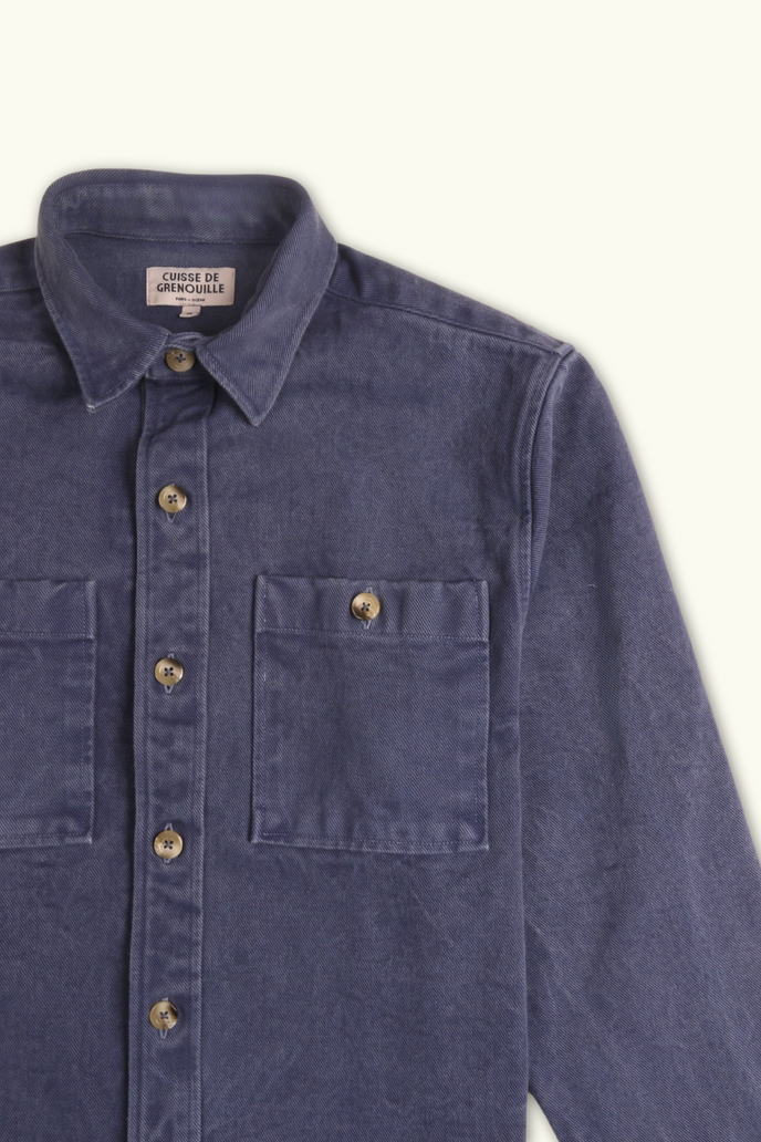 Cuisse De Grenouille SURCHEMISE EN TWILL BLEU ARDOISE