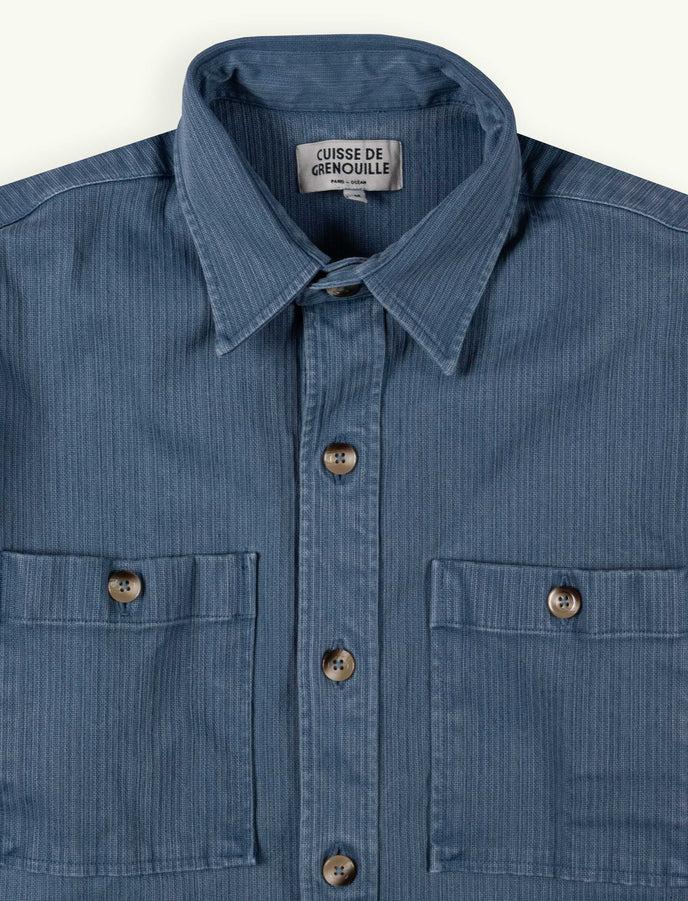 Cuisse De Grenouille SURCHEMISE TEXTURÉE BLEU ARDOISE