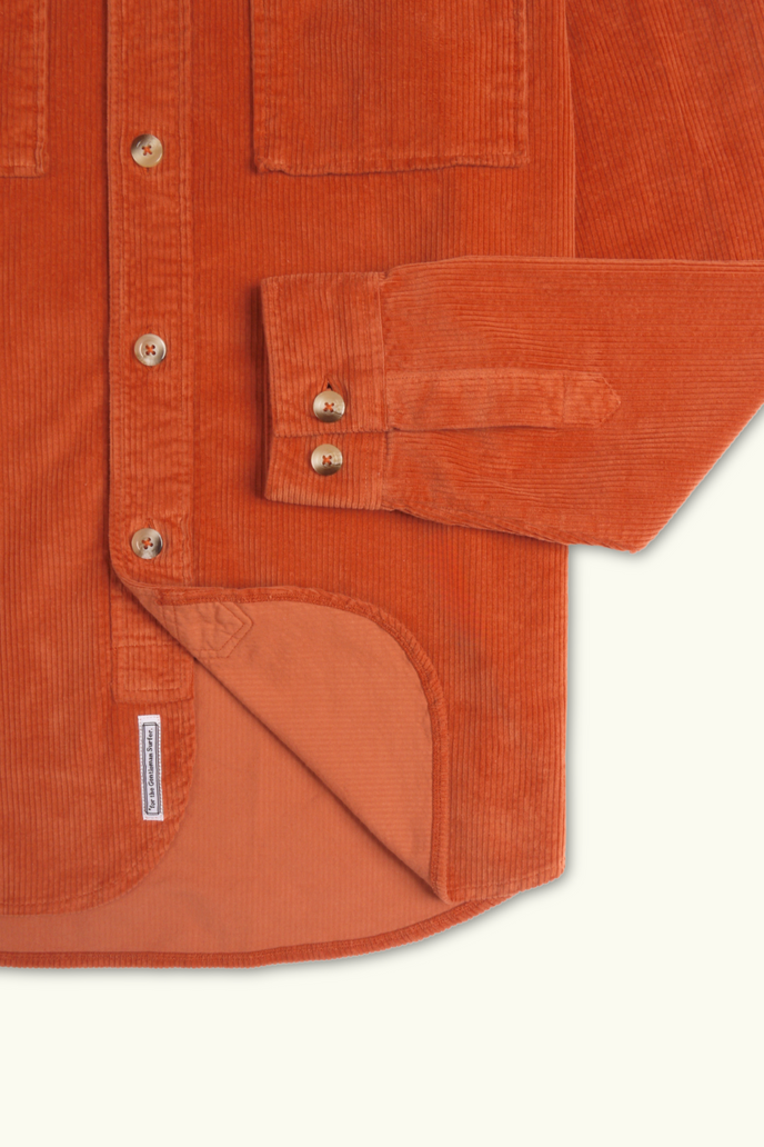 Cuisse De Grenouille SURCHEMISE VELOUR COTELE TERRACOTTA