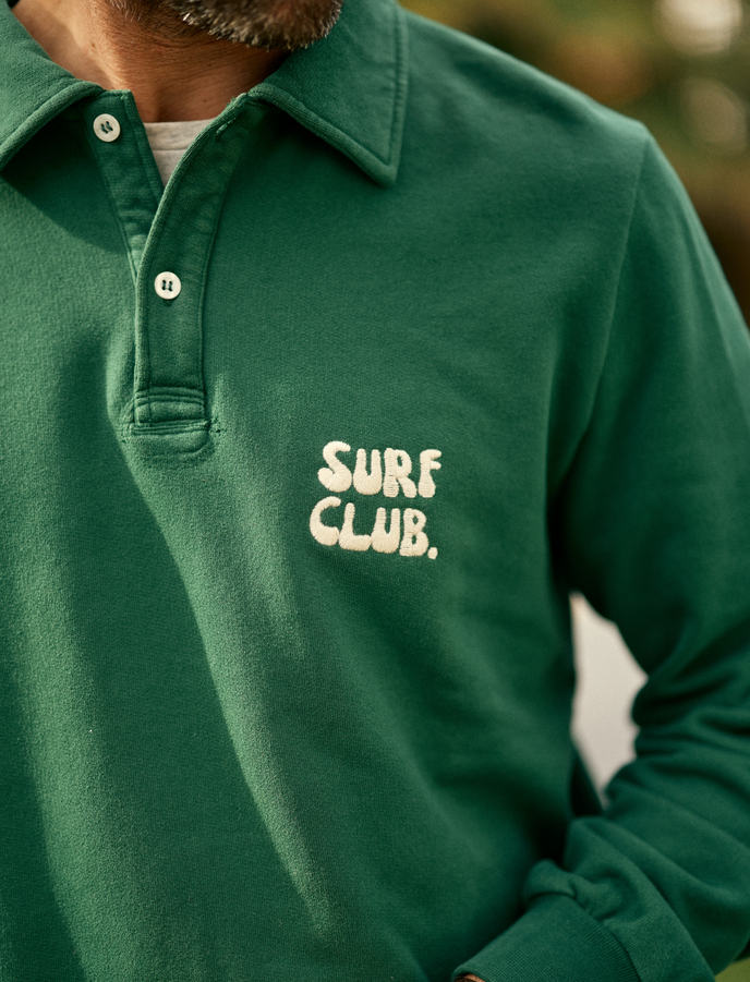 Cuisse De Grenouille SWEAT POLO VERT SAPIN SURF CLUB