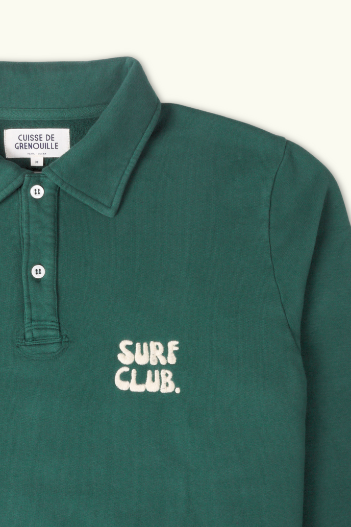 Cuisse De Grenouille SWEAT POLO VERT SAPIN SURF CLUB