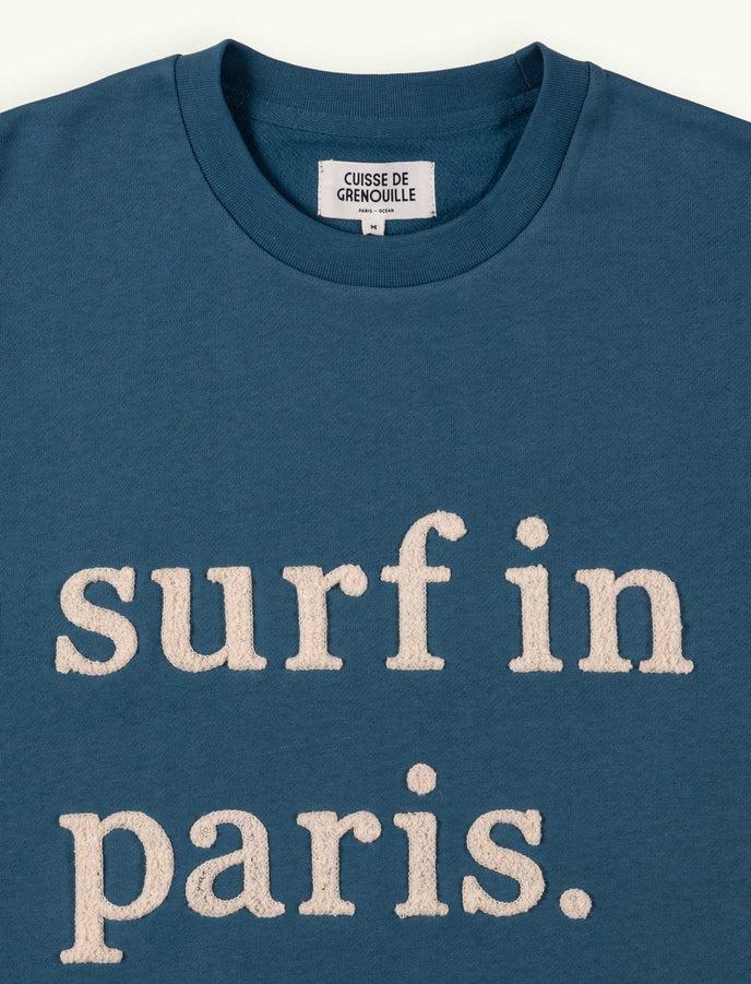 Cuisse De Grenouille SWEATSHIRT SURF IN PARIS BLEU ARDOISE